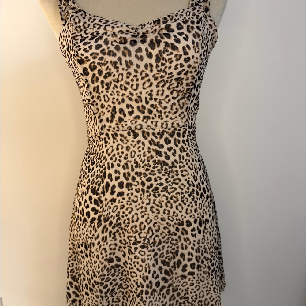 Nordstrom All in Favor Cheetah Pattern Summer Dress - Size S